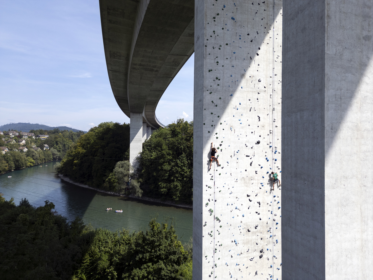 a climbing wall