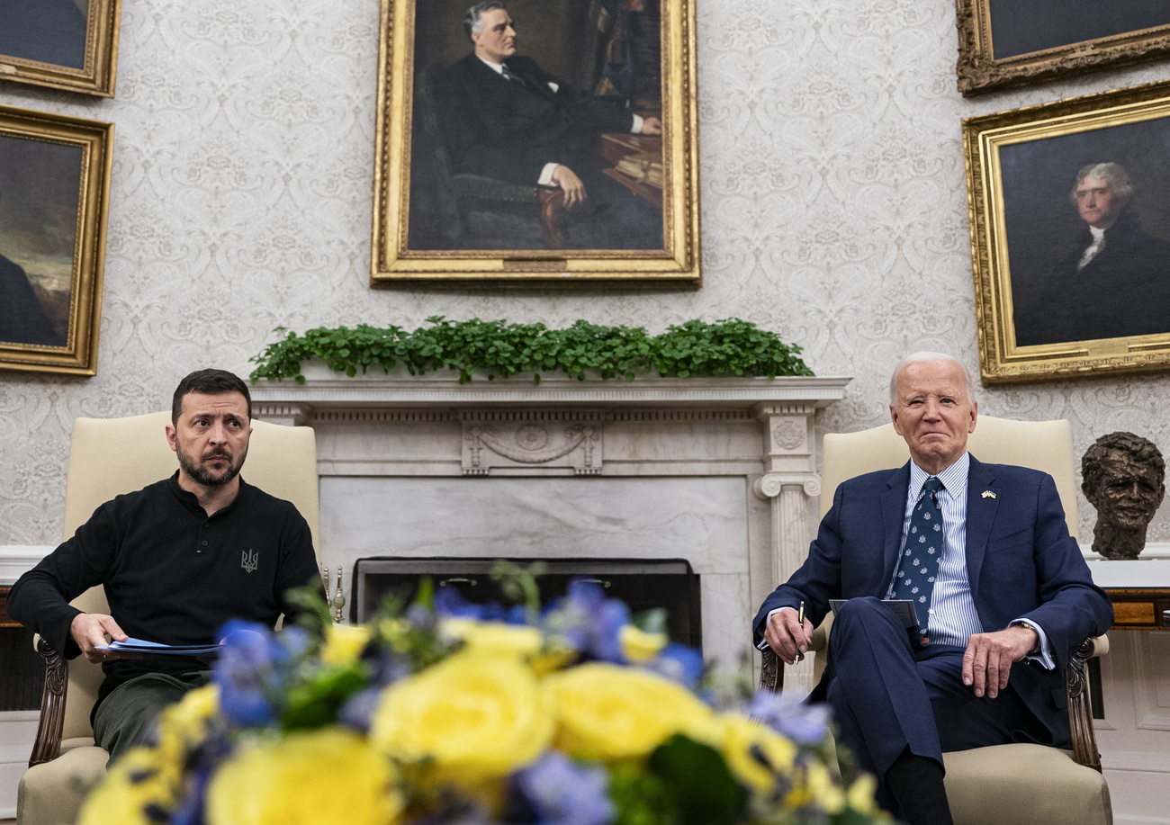 Zelensky e Biden alla Casa Bianca.