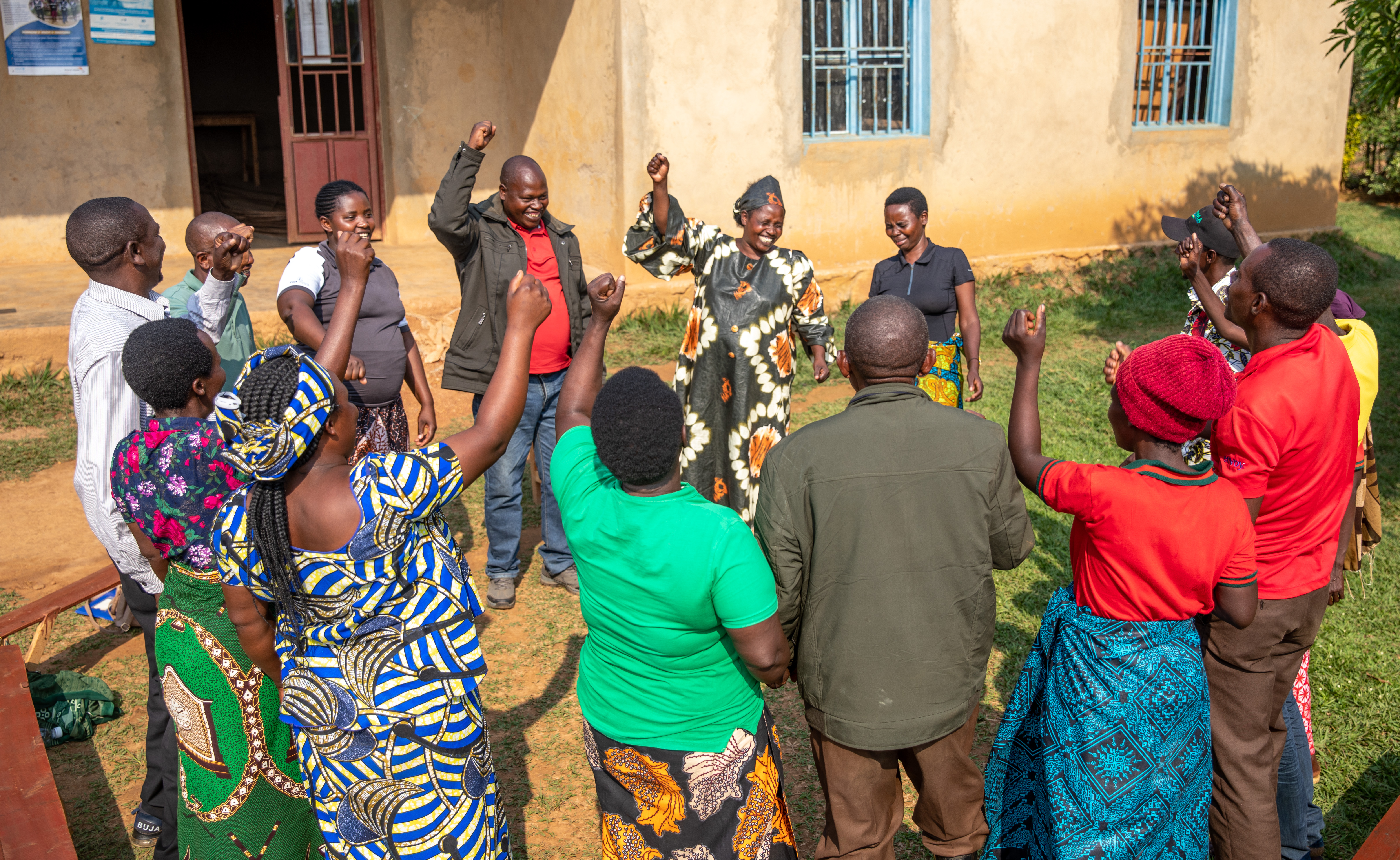 a group of people in Rwanda