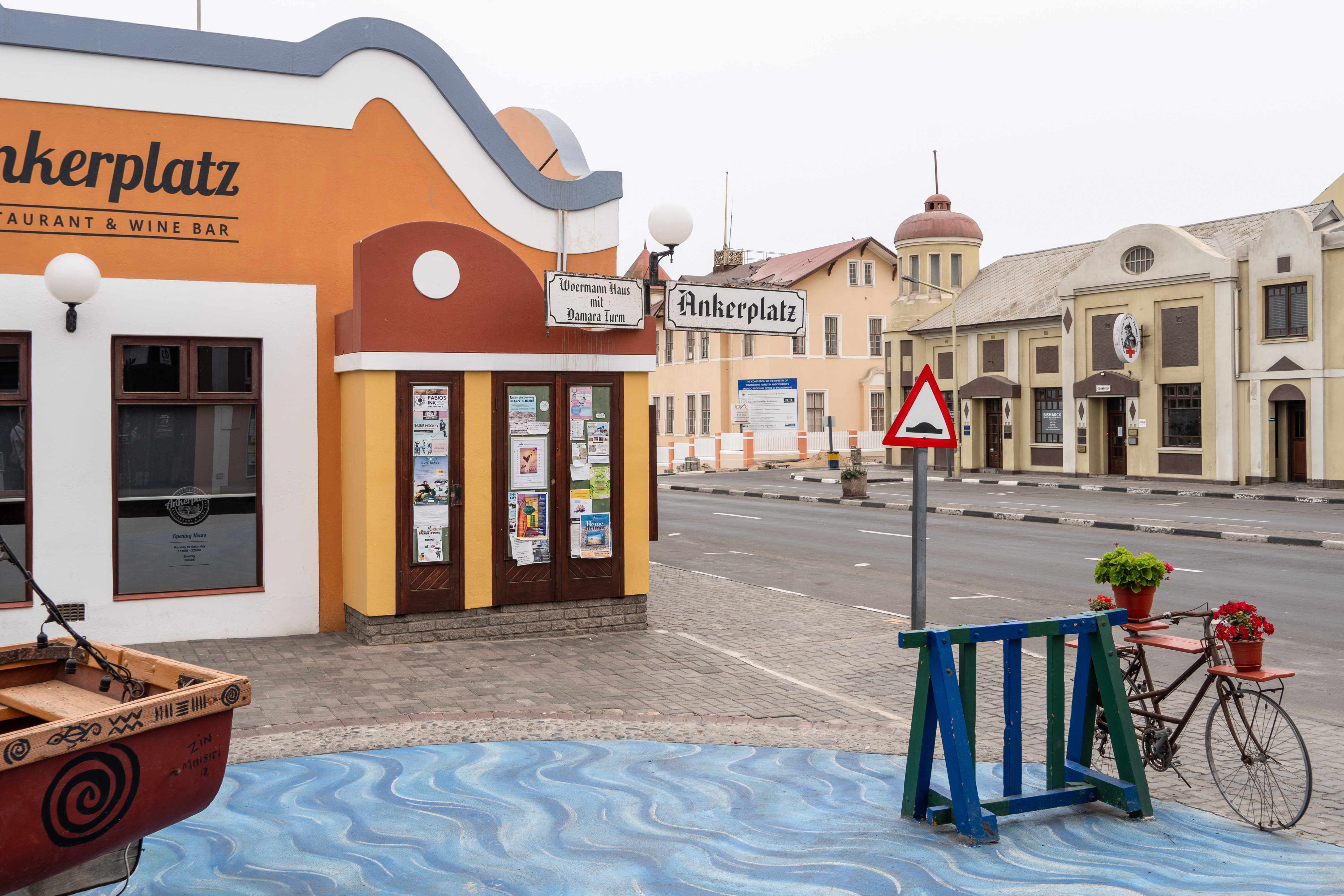 L'ancoraggio, perché Swakopmund si trova sul mare, nel centro della città.