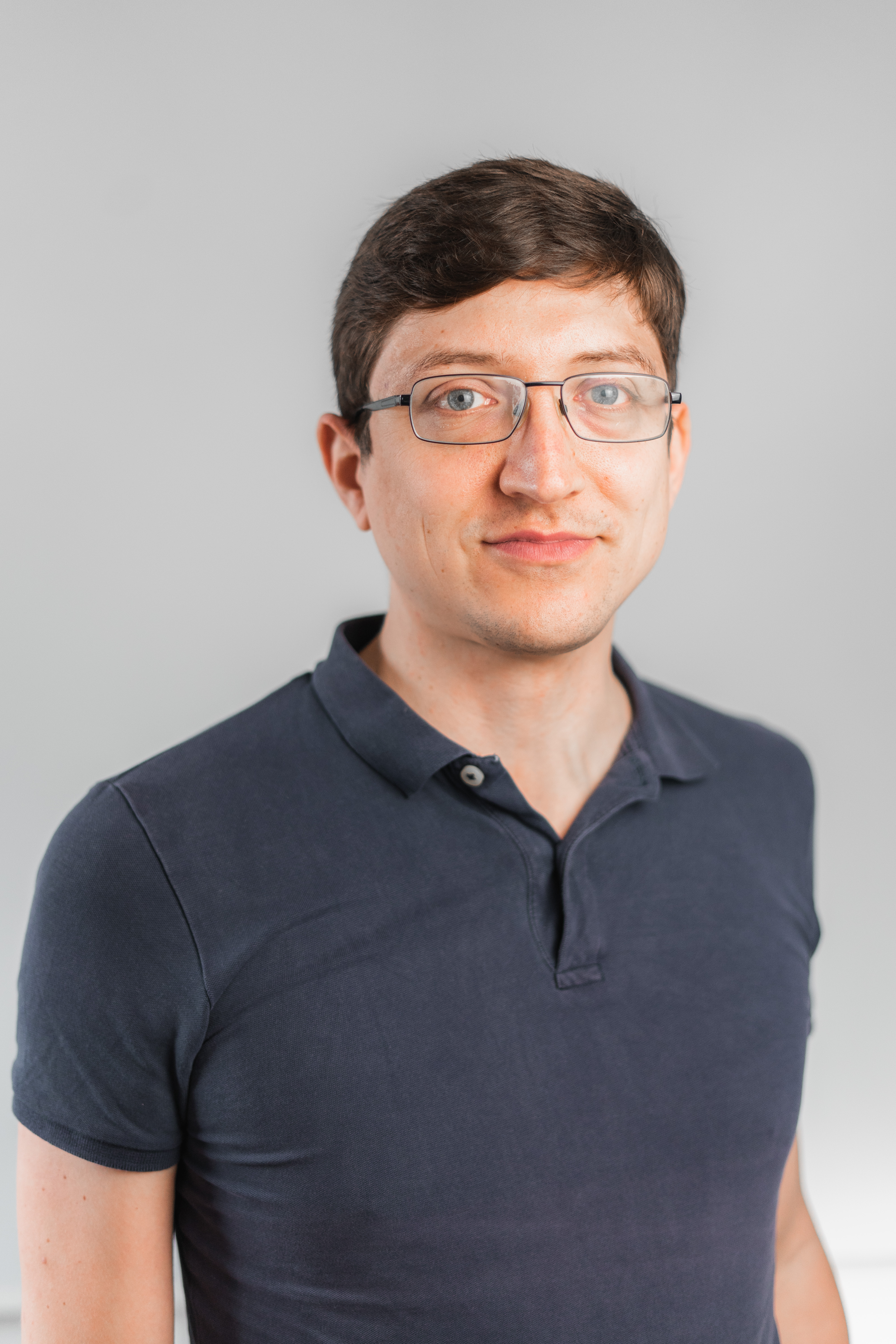 man in t-shirt with glasses