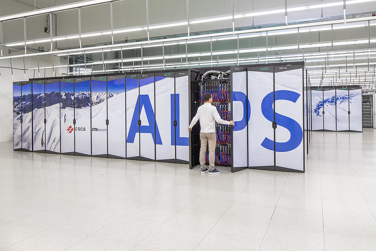 The Alps supercomputer in Switzerland is the world's sixth most powerful machine.