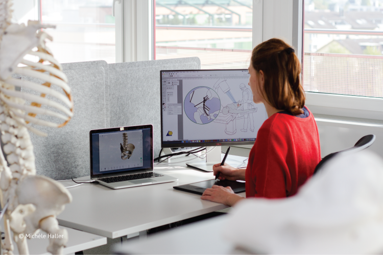 Woman at computer