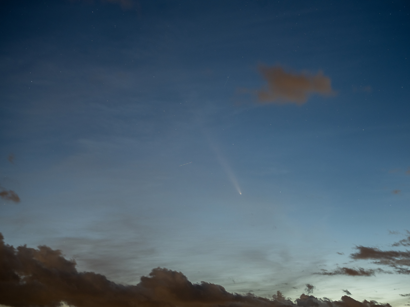 Supermoon in the east and comet in the west Thursday evening