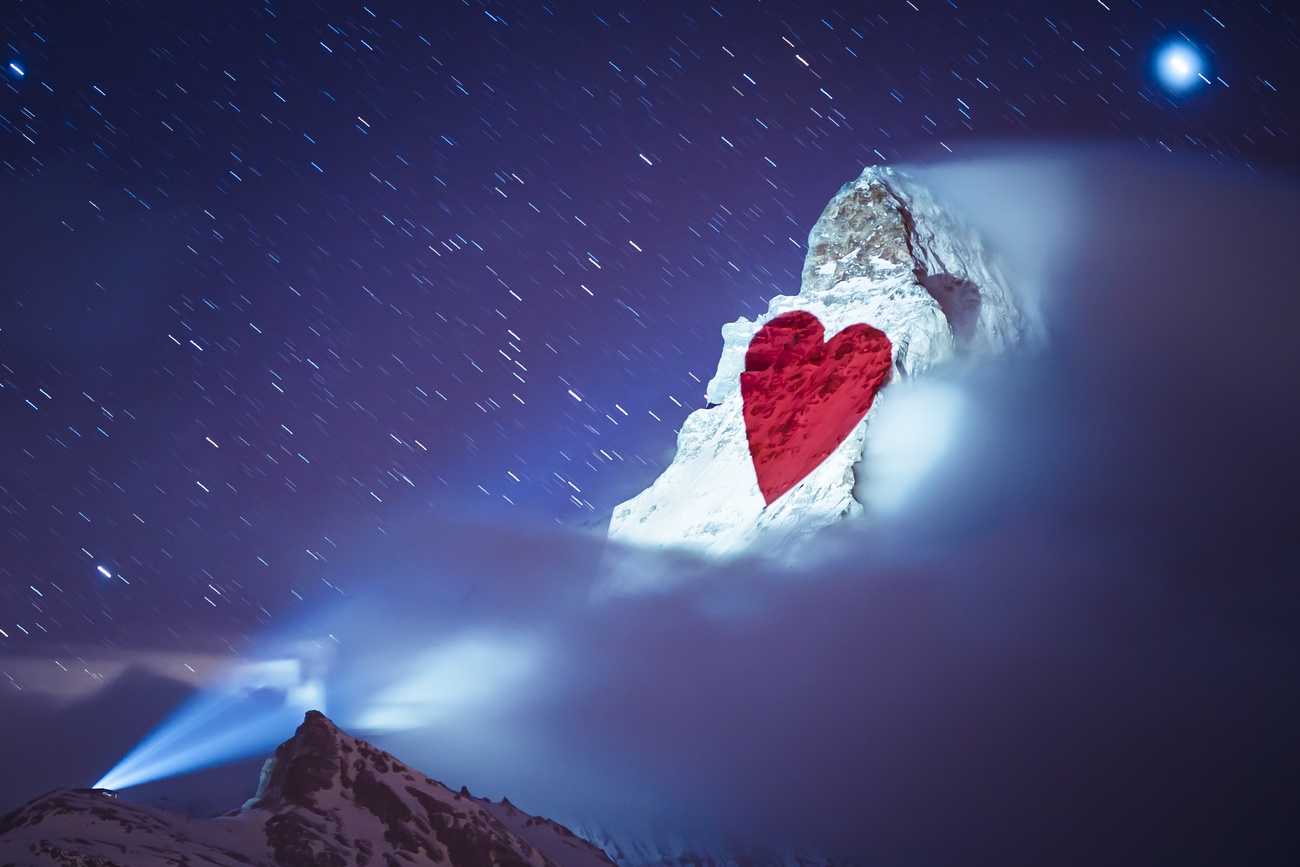 Ein Herz auf dem Matterhorn