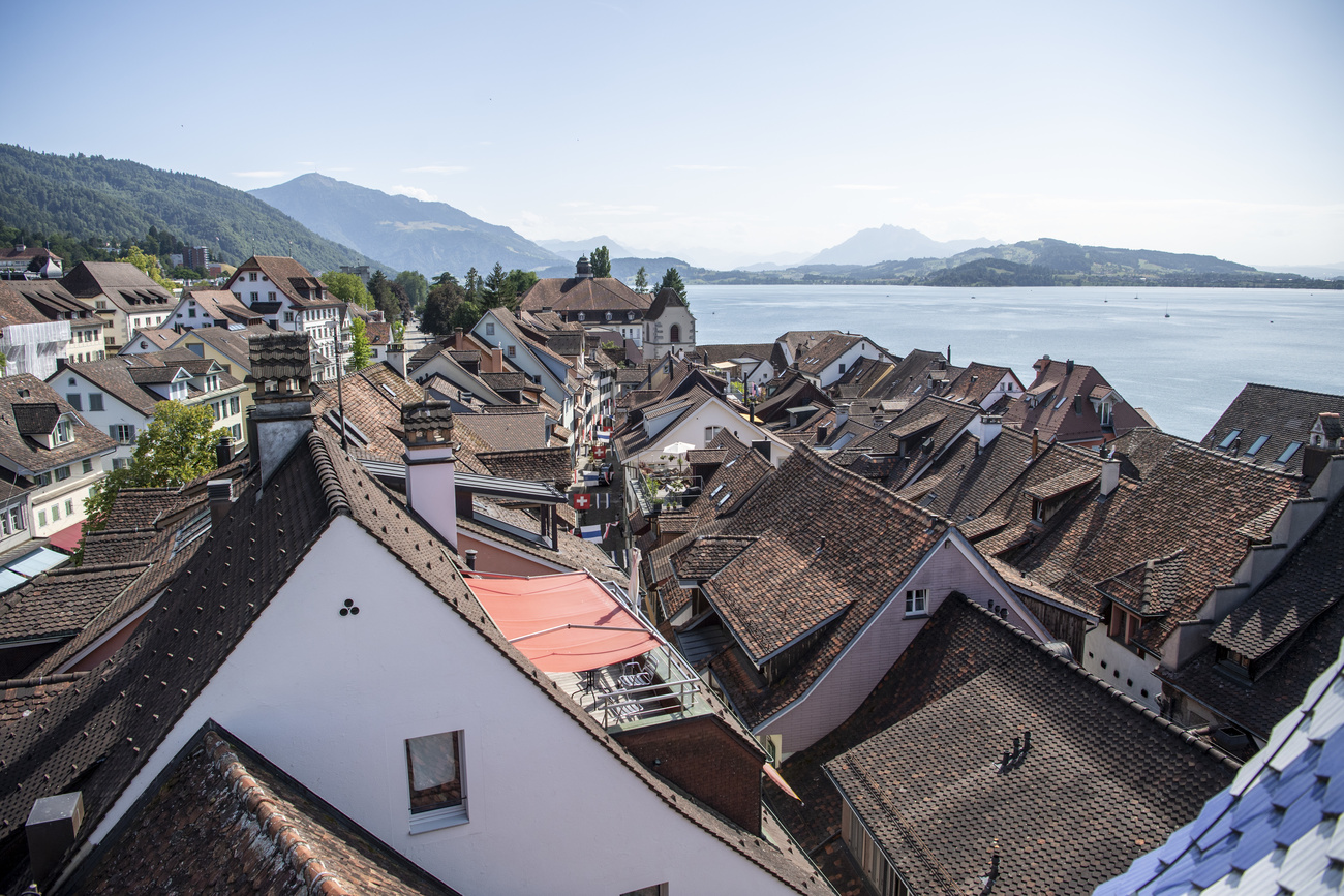 View of Zug rooftops.