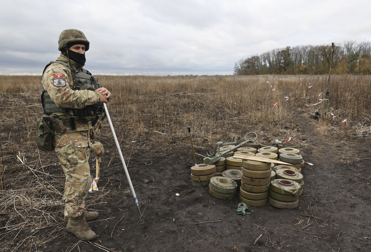 About 23% of Ukraine's land potentially contains landmines and other explosive hazards.