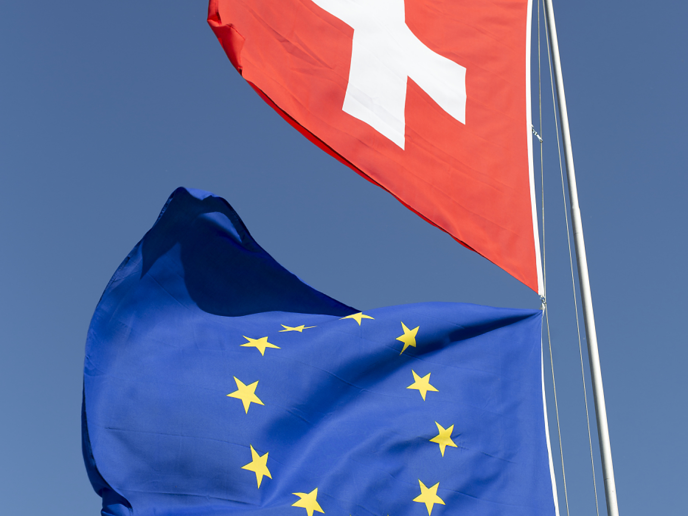 bsniera svizzera e bandiera ue