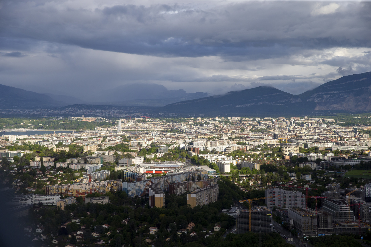 Aerial view of Geneva, Switzerland.