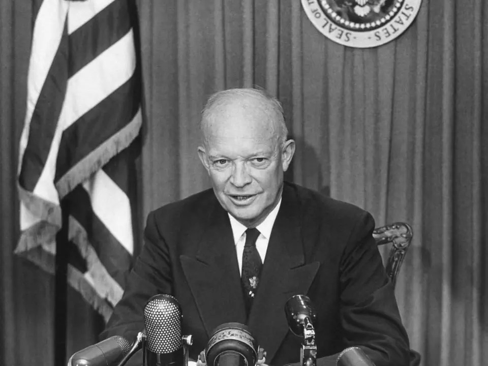 Dwight D. Eisenhower (in office from 1953 to 1961) was a World War II general and commanded D-Day. He was twice elected to the White House with great distinction. Eisenhower's Swiss roots come from his mother Ida Stover. Her ancestors (who were still called "Stauffer") can be traced back to Eggiwil in the Emmental.