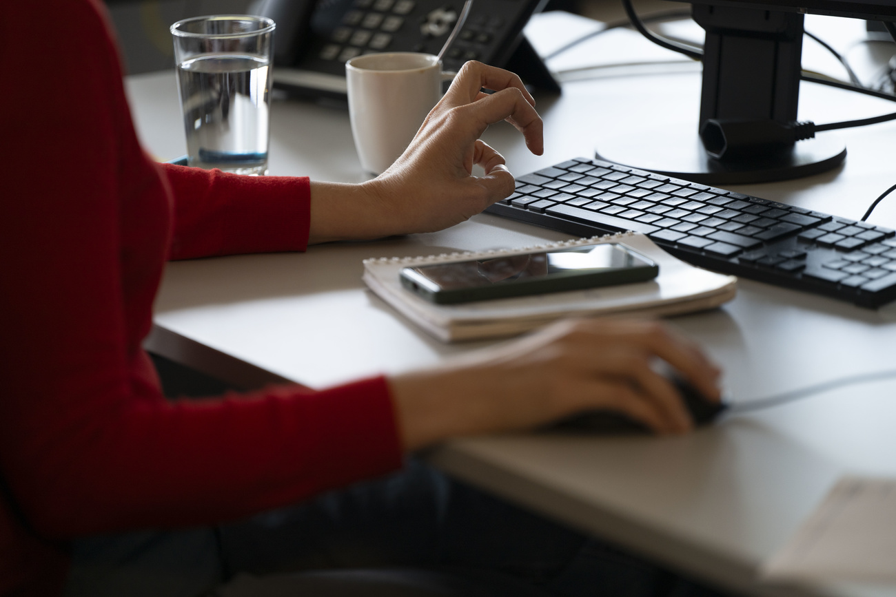 woman at the computer