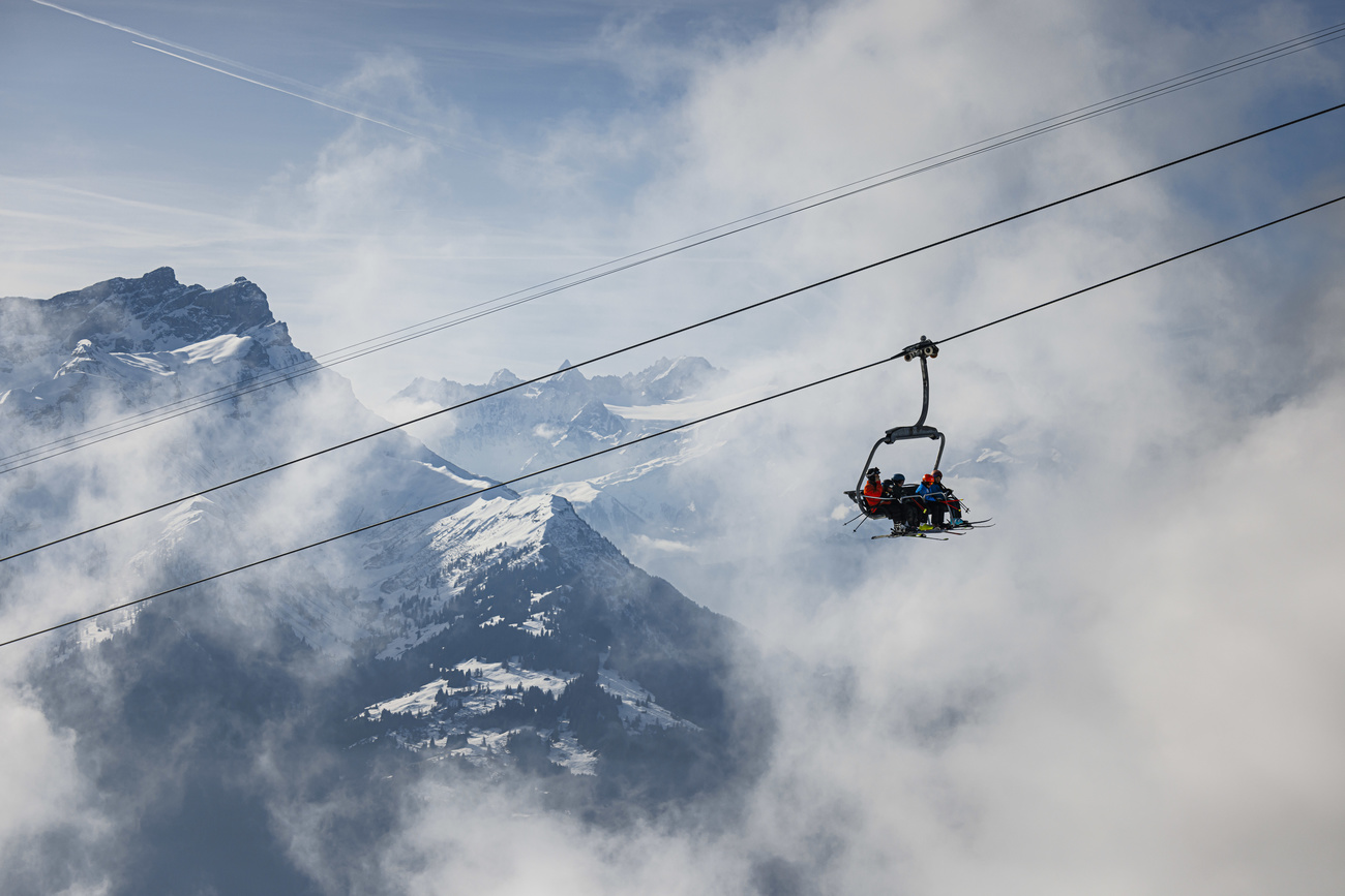 snow cable car