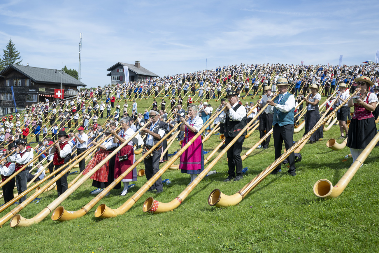 1,006 alphorns playing at the same time: