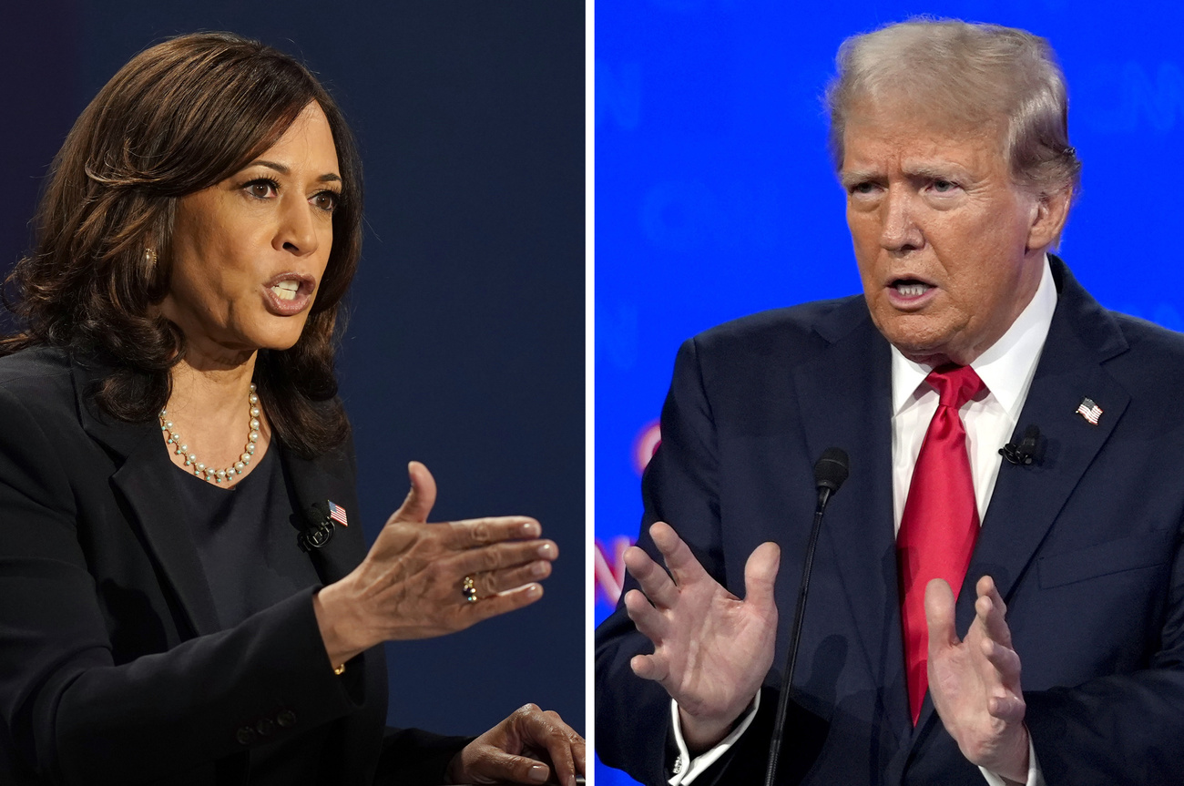 US opinion polls show Vice President Kamala Harris and former President Donald Trump virtually even ahead of the November 5 election.