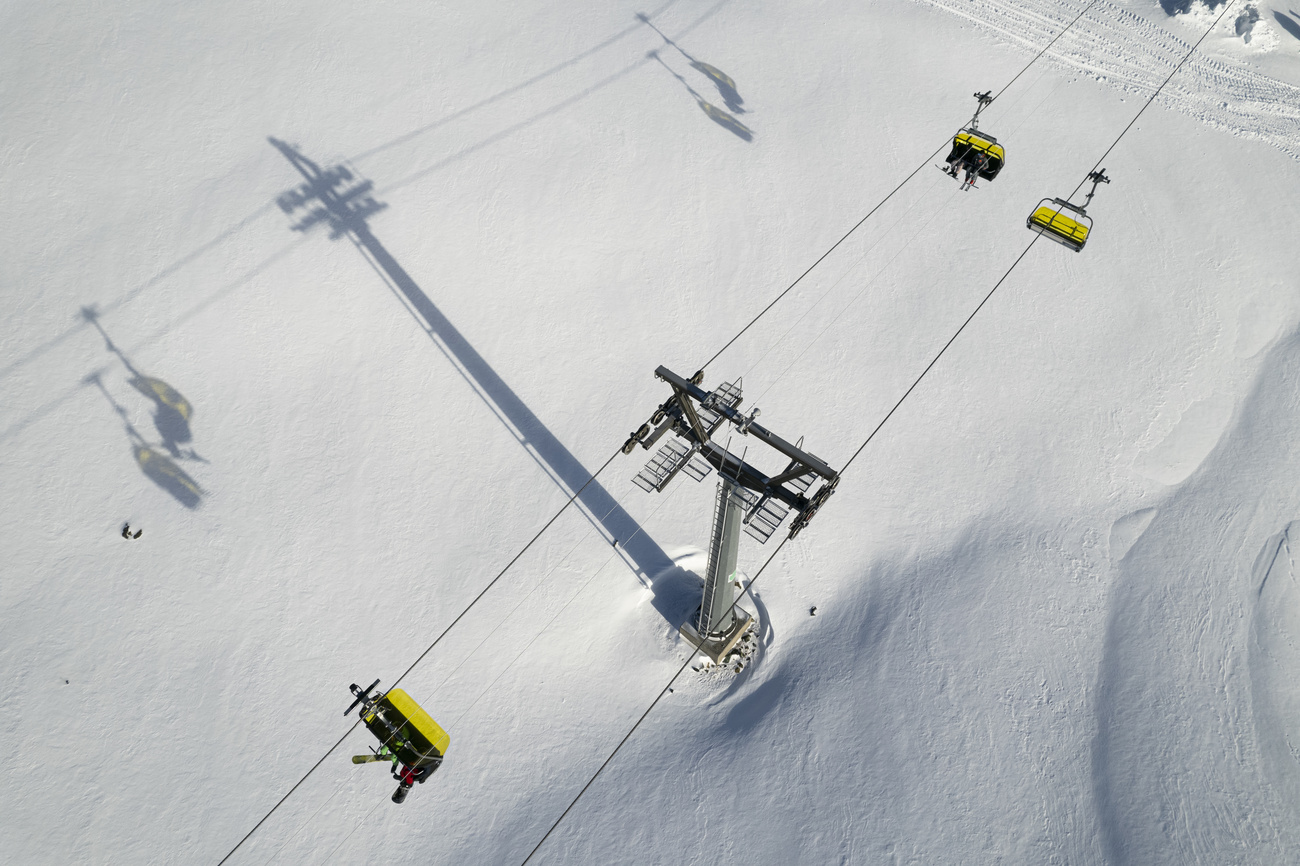 Ski lifts.