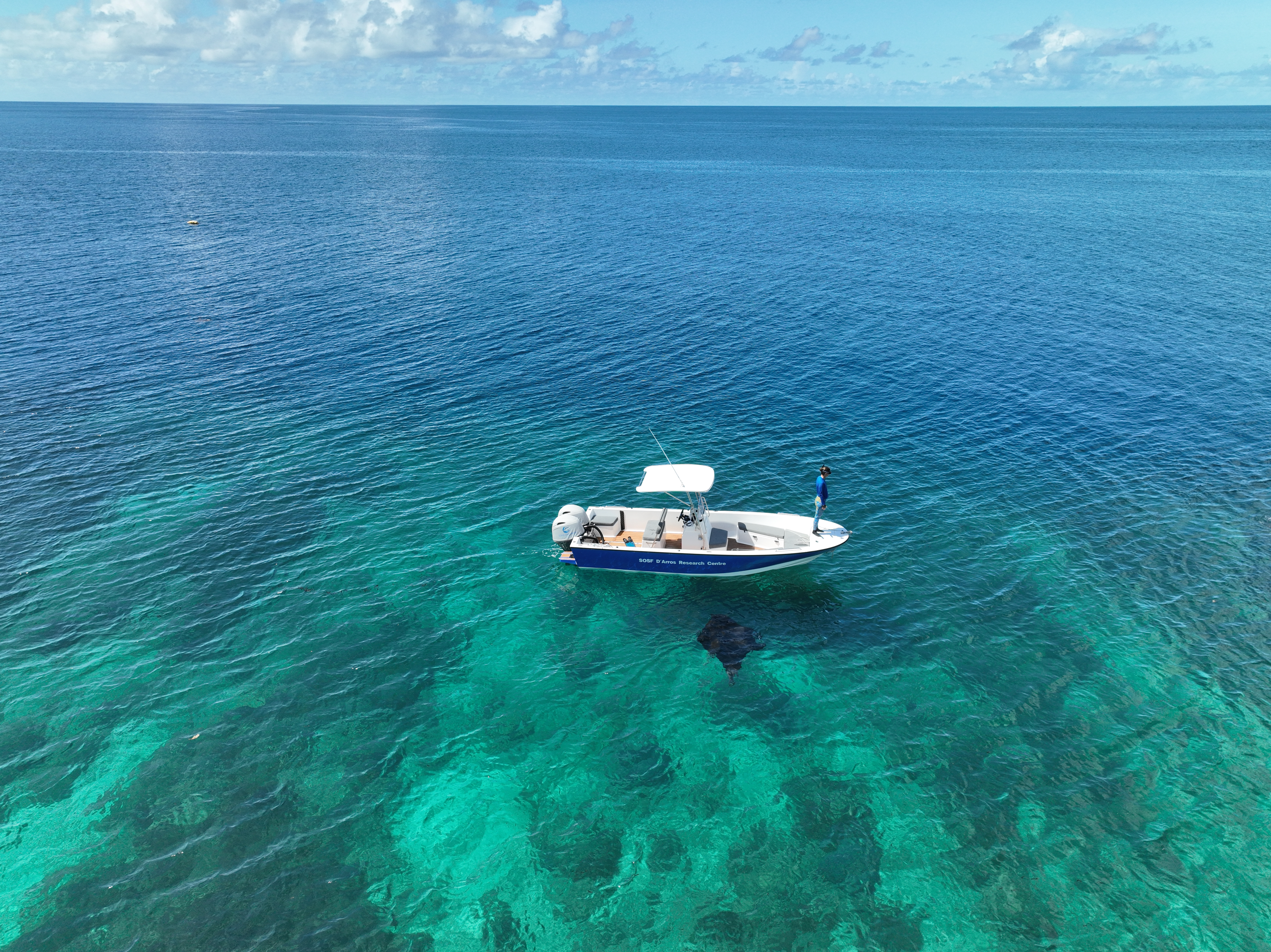 Un bateau dans l'océan