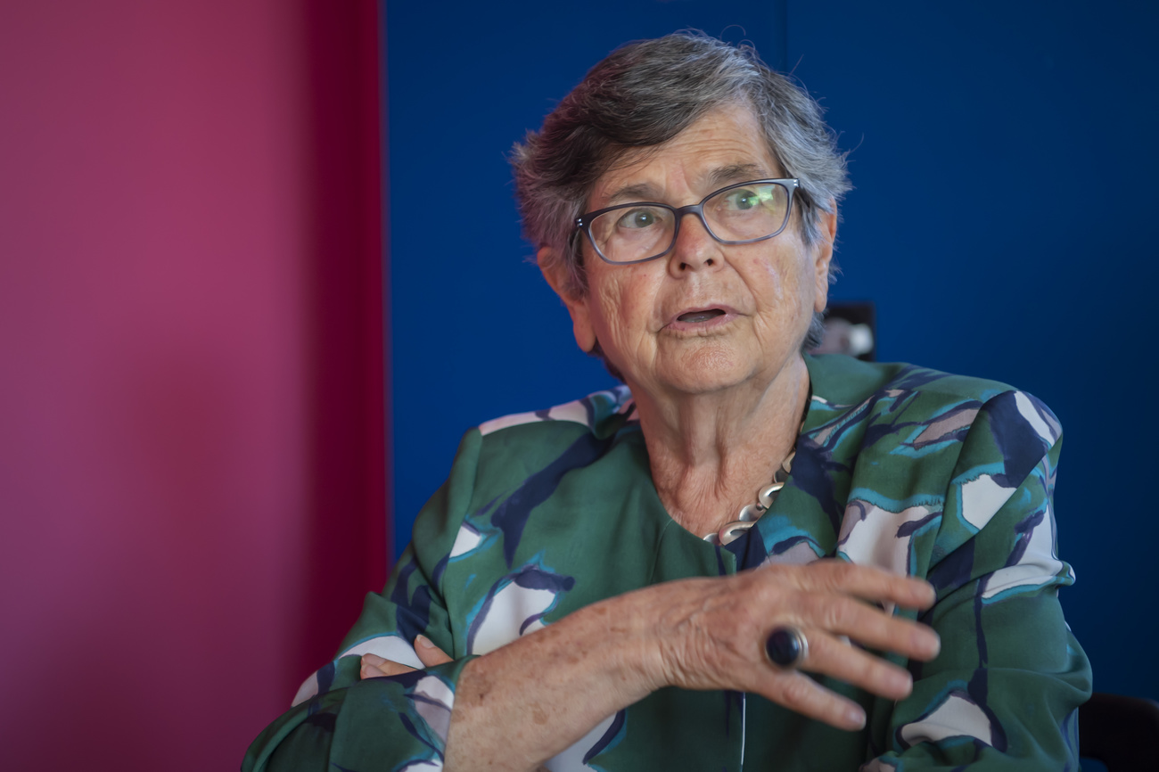 Ruth Dreifuss, former Federal Councillor and member of the Global Commission on Drug Policy, speaks at a press conference to mark the 20th anniversary of the Quai 9 injection room in Geneva on Friday 28 May 2021.