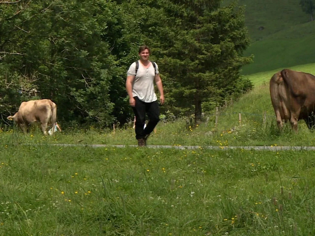 Marius Bear enjoys hiking in his free time.