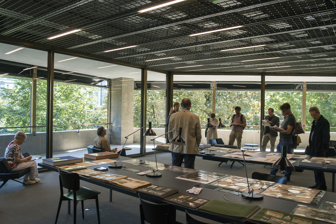 Bibliothèque du nouveau bâtiment du Musée national suisse à Zurich.