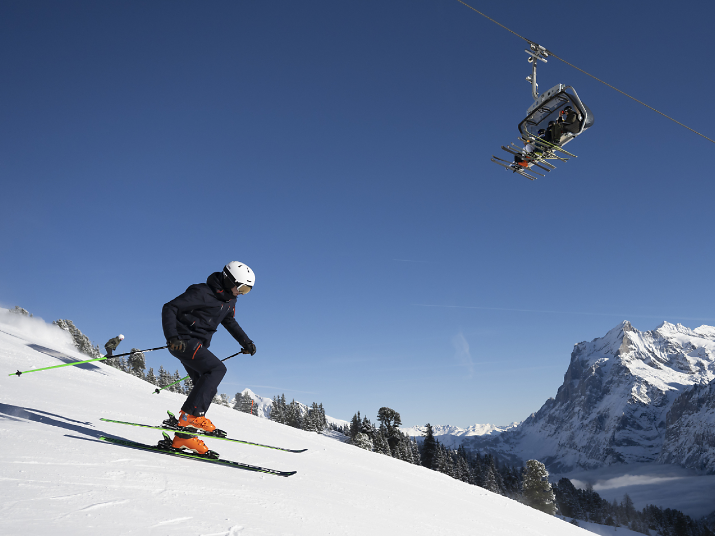 Four major Swiss ski areas offer a single ski pass