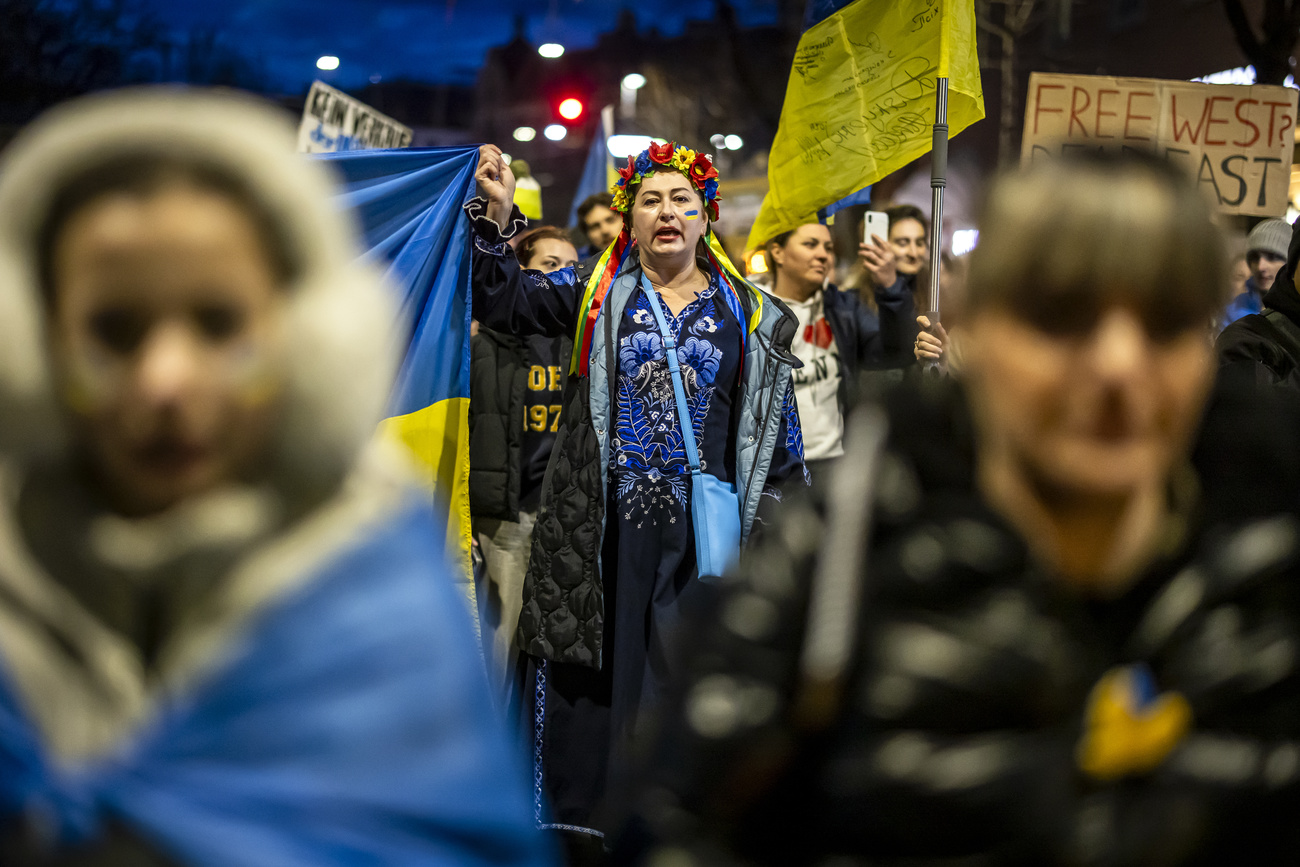 Manifestation contre la guerre en Ukraine.