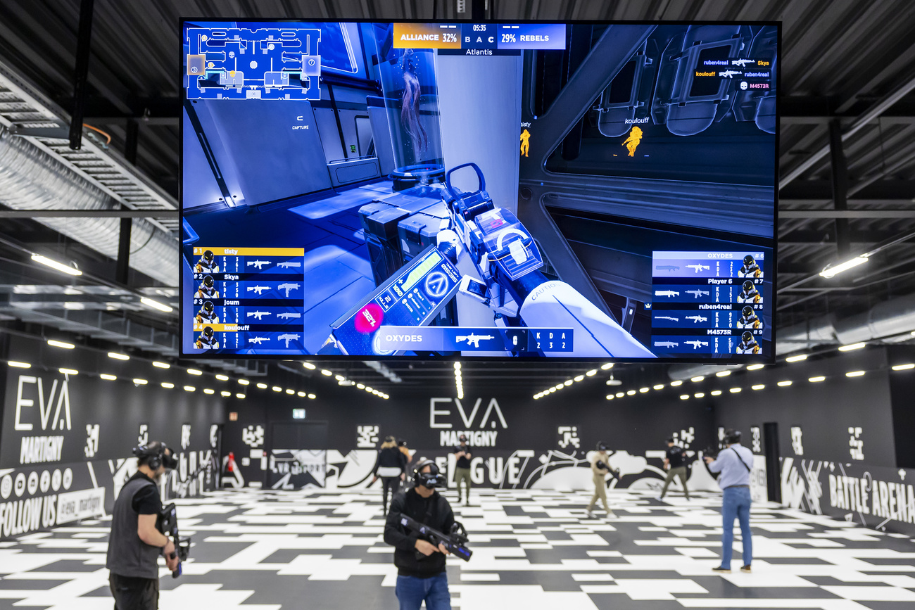 Playing video games isn’t just about sitting on a sofa. Today’s photo showcases Switzerland’s first Esports Virtual Arena (EVA), unveiled in Martigny, Valais.