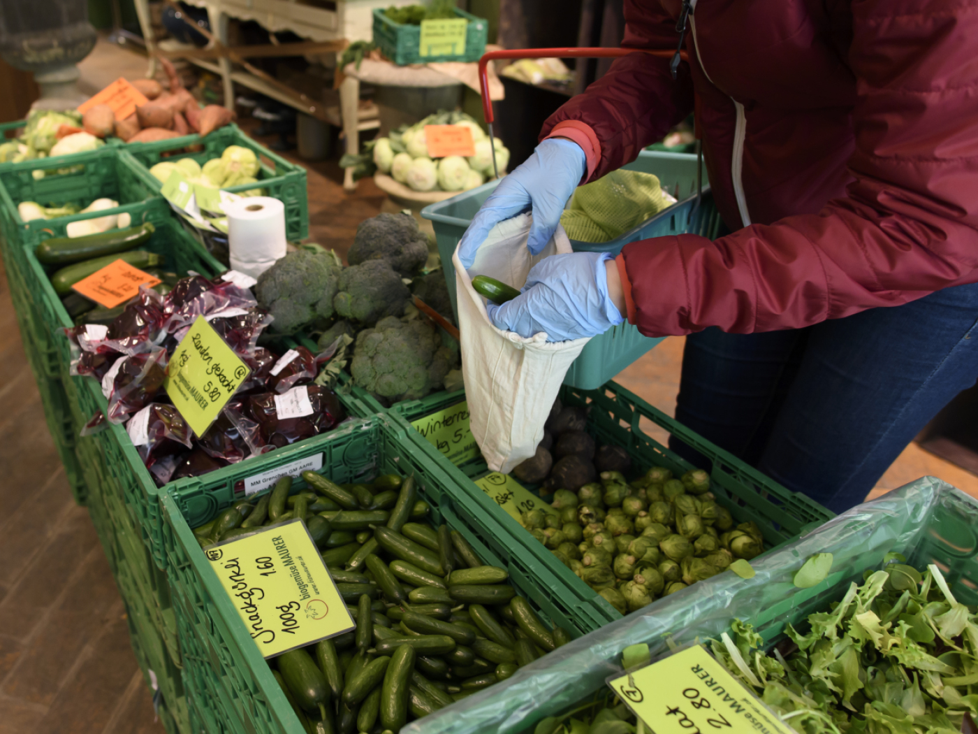 Area under organic vegetables in Switzerland has increased significantly