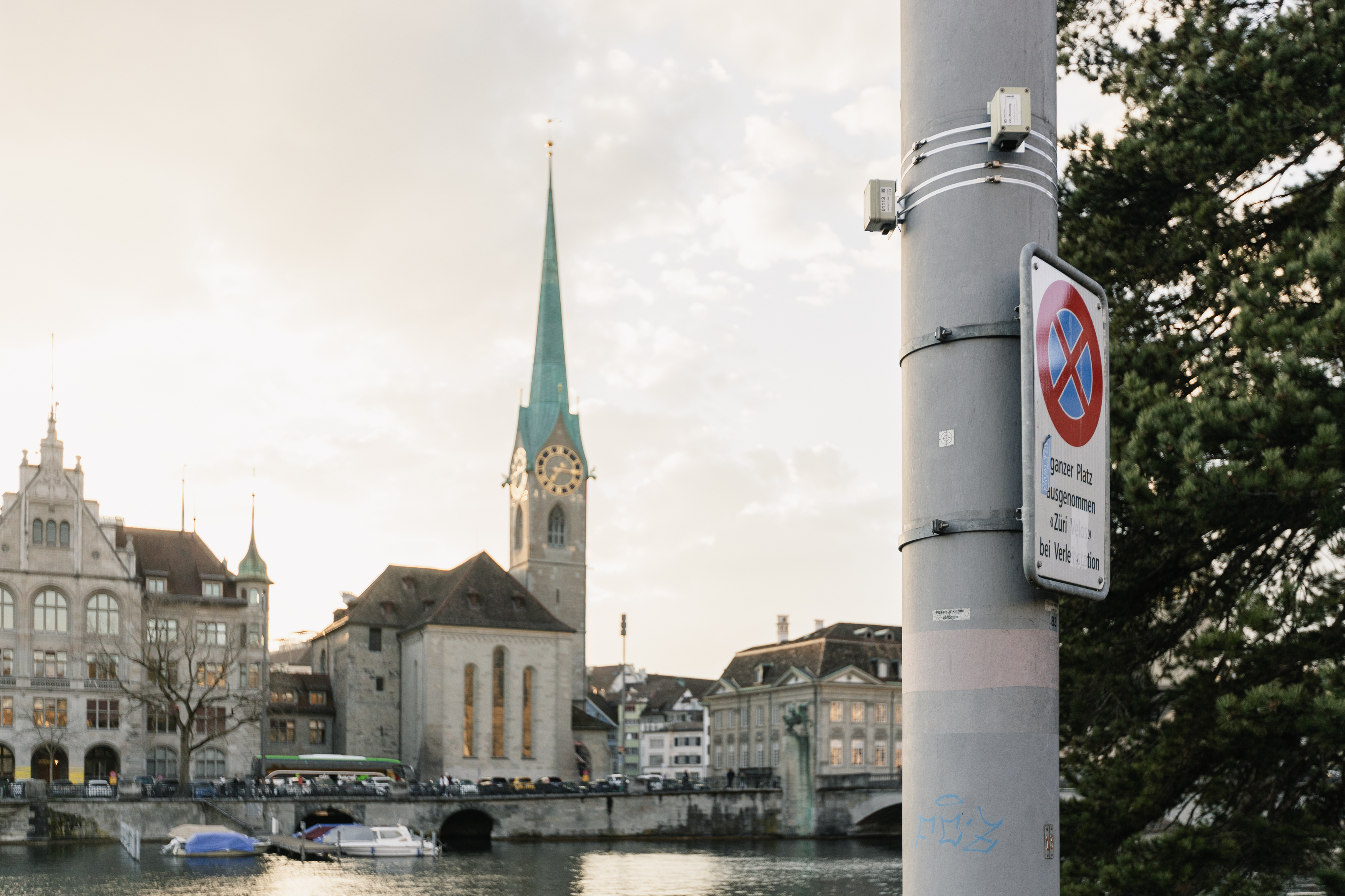 Inexpensive, small measuring sensors cling inconspicuously to street lamps and trees across Zurich.