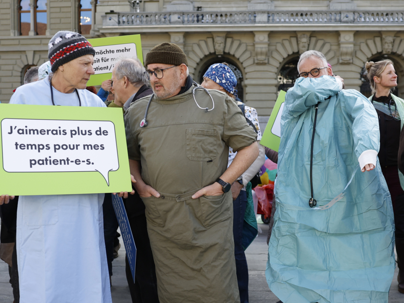 After the radiologists' strike, doctors demonstrate in Berne