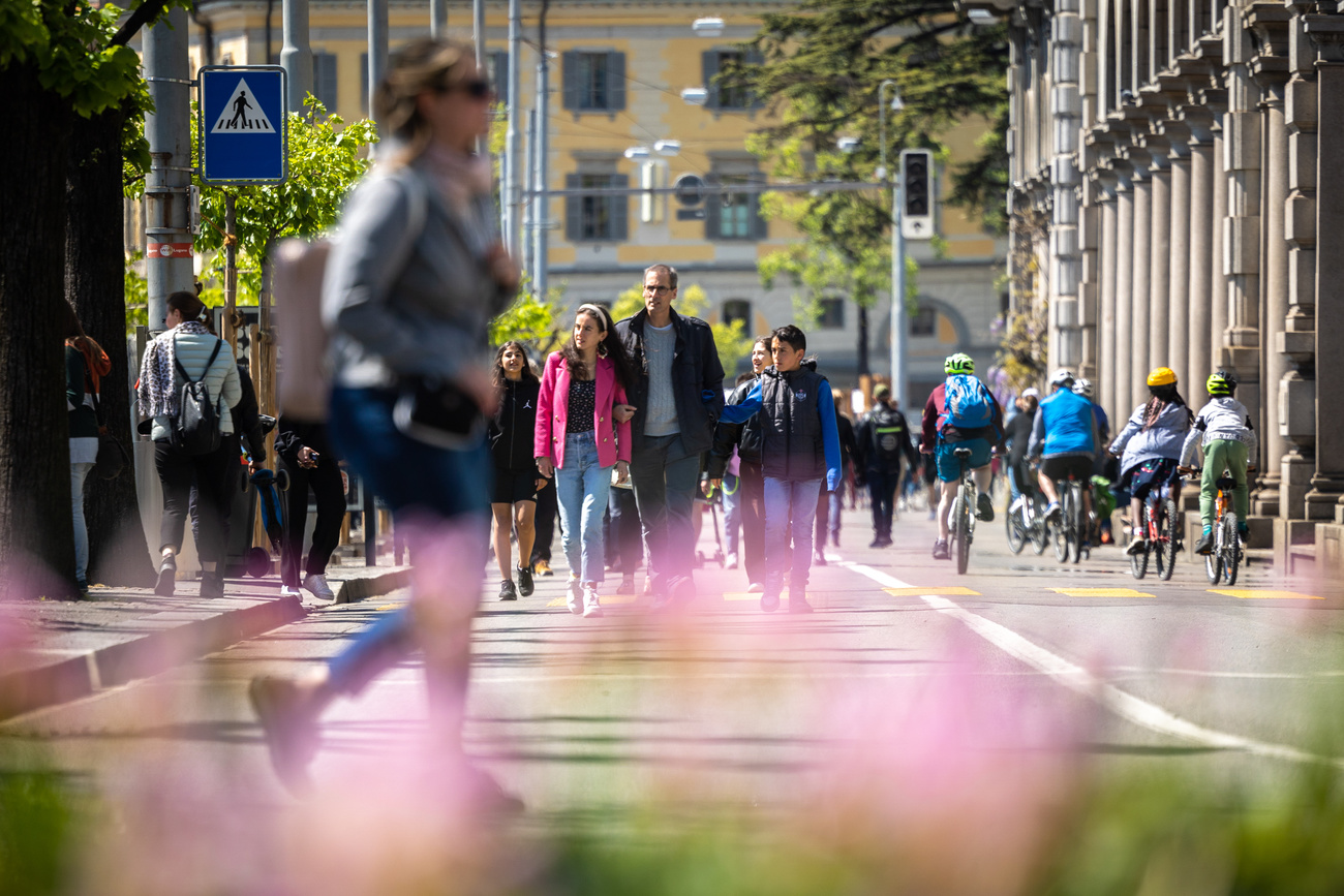 people strolling