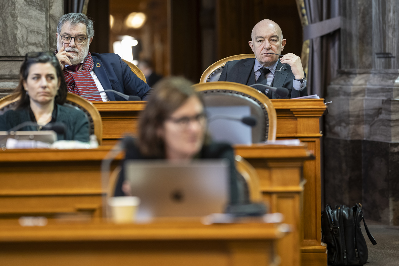 Des collègues de parti profondément divisés sur la question de l'UNRWA: les conseillers aux États PS Carlo Sommaruga (à gauche) et Daniel Jositsch.