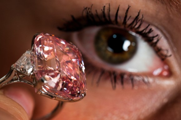 Rare pink diamond smashes auction records