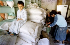 A rationing station in Bagdad in 1998